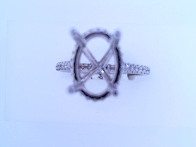 Gabriel NY Camden - 14K White Gold Hidden Halo Oval Diamond Engagement Ring .51cts #S1355656