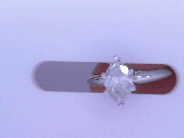 Diamond Solitaire Ring 1.0cttw Marquise 14K White Gold