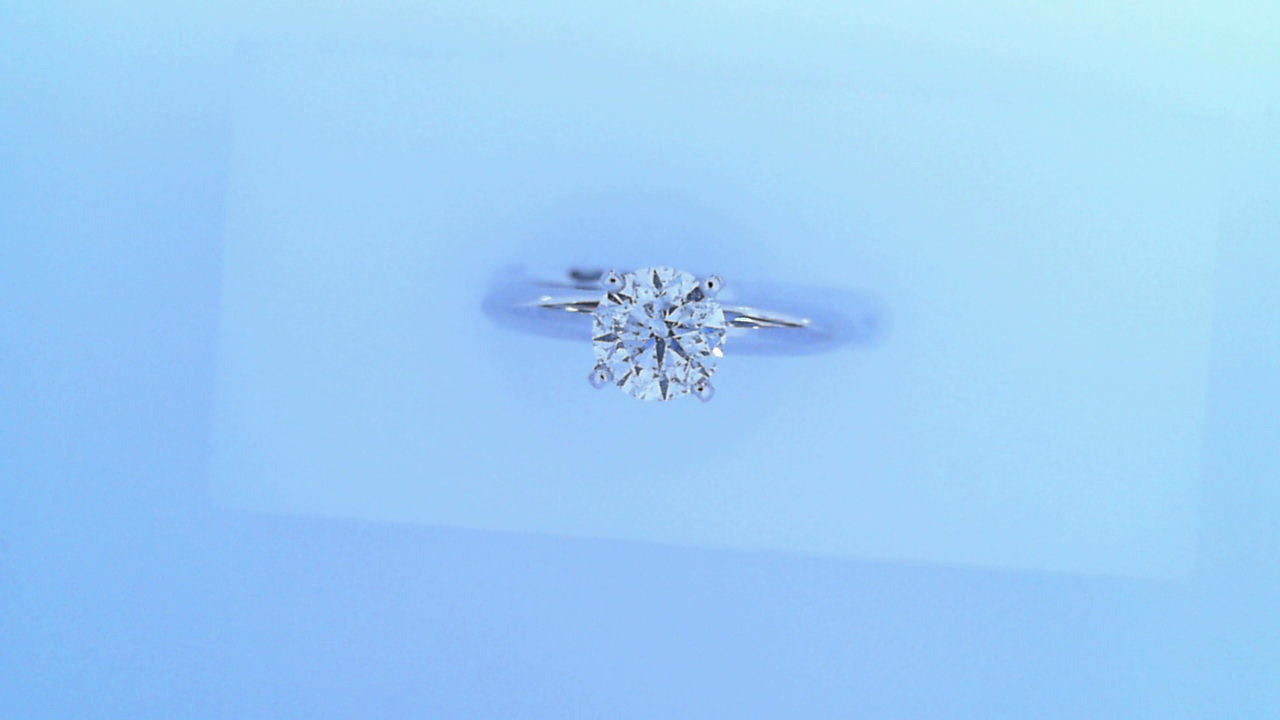 Diamond Solitaire Ring Round .75ct 14K White Gold