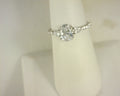 Diamond Ring .54cttw 19K White Gold<br>CZ Center