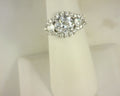 Diamond Ring 1.37cttw 19K White Gold <br>CZ Center