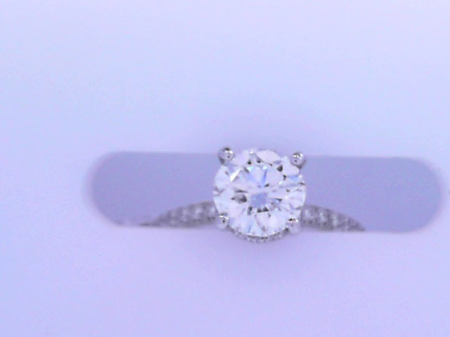 Diamond Solitaire Ring Round 1.93cttw 14K White Gold<br>Center 1.53ct SI1 H