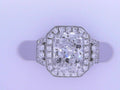 Diamond Engagement Ring 5.75cttw 14K White Gold<br>Center 5.0ct