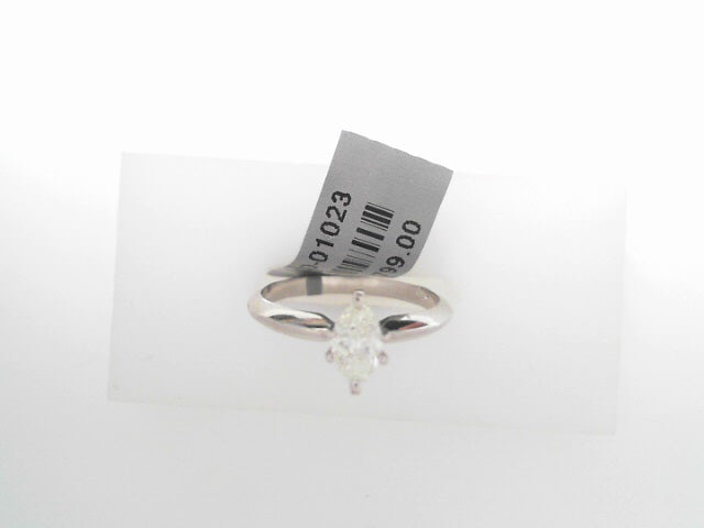 Diamond Solitaire Ring Marquise .50ct 14K White Gold