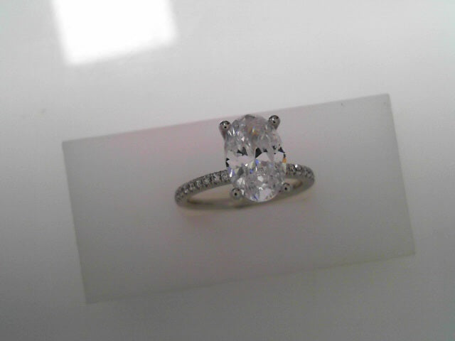 Gabriel14KW .17 ctw Diamond Engagement Ring CZ Center
