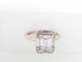 Gabriel NY Cammie - Art Deco 14K White Gold Halo Emerald Cut Diamond Engagement Ring .45ct CZ Center S1778956