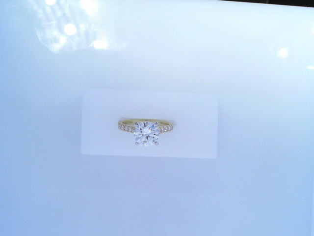 Gabriel 14k Diamond ER .53ctw head size 8 CZ CENTER