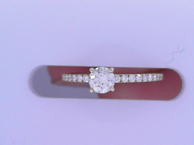Diamond Solitaire Ring .62cttw 18K Yellow Gold