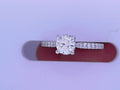 Diamond Solitaire Ring .72cttw 18K White Gold <br>Center .52ct