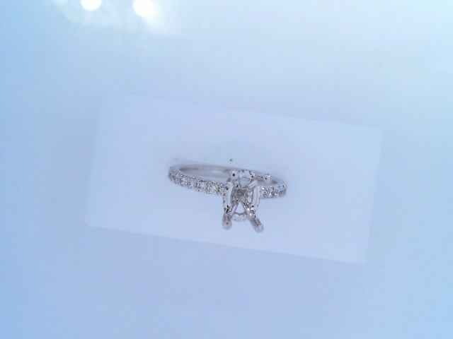 Gabriel 14k Oval Diamond ER .54ctw Classic Collection head size 8.5x5