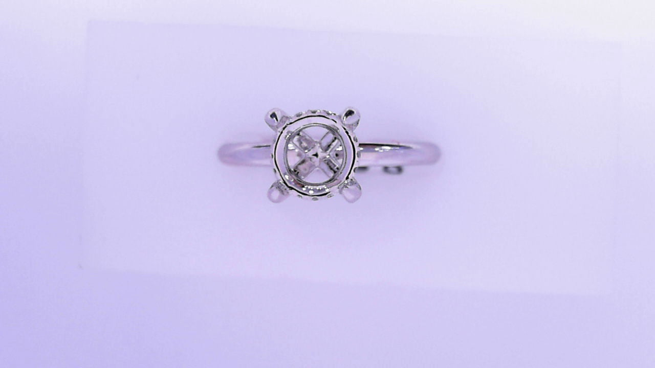 Gabriel NY Daniele - 14K White Gold Round Diamond Engagement Ring .15cts 7.4mm #S1758297