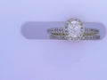 Diamond Bridal Set .85cttw 14K White Gold<br>Center .50ct