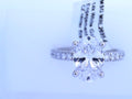 Diamond Solitaire Ring .57ctw 14K White Gold CZ Center