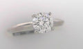 Diamond Solitaire Ring Round .75ct 14K White Gold