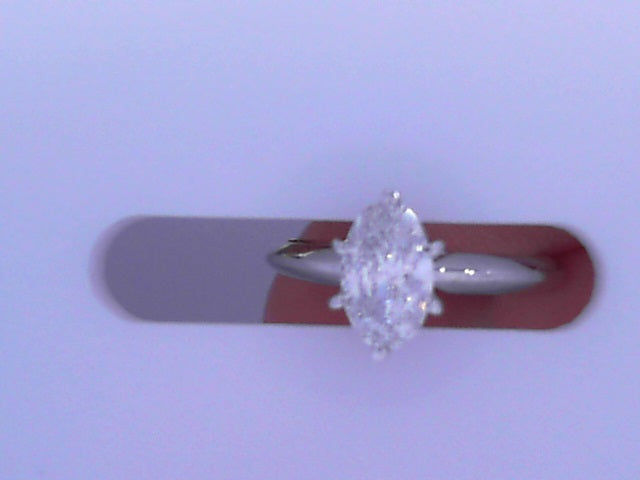 Diamond Solitaire Ring 1.0cttw Marquise 14K White Gold