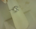 GABRIEL 14K DIAM RING .28CT CZ CENTER 1.92CT