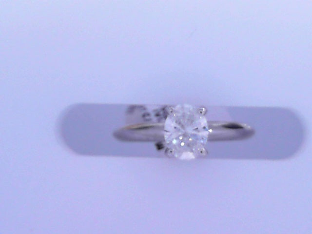 Diamond Solitaire Ring .75cttw Oval 14K White Gold