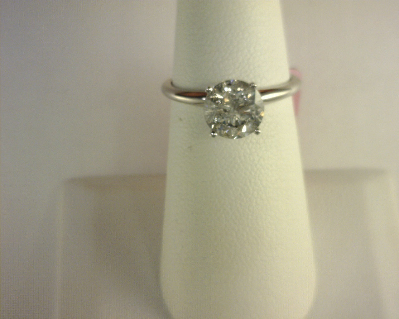 Diamond Solitaire Ring Round 2.06ctw 14K White Gold