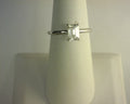 Diamond Solitaire Ring Emerald 14K White Gold