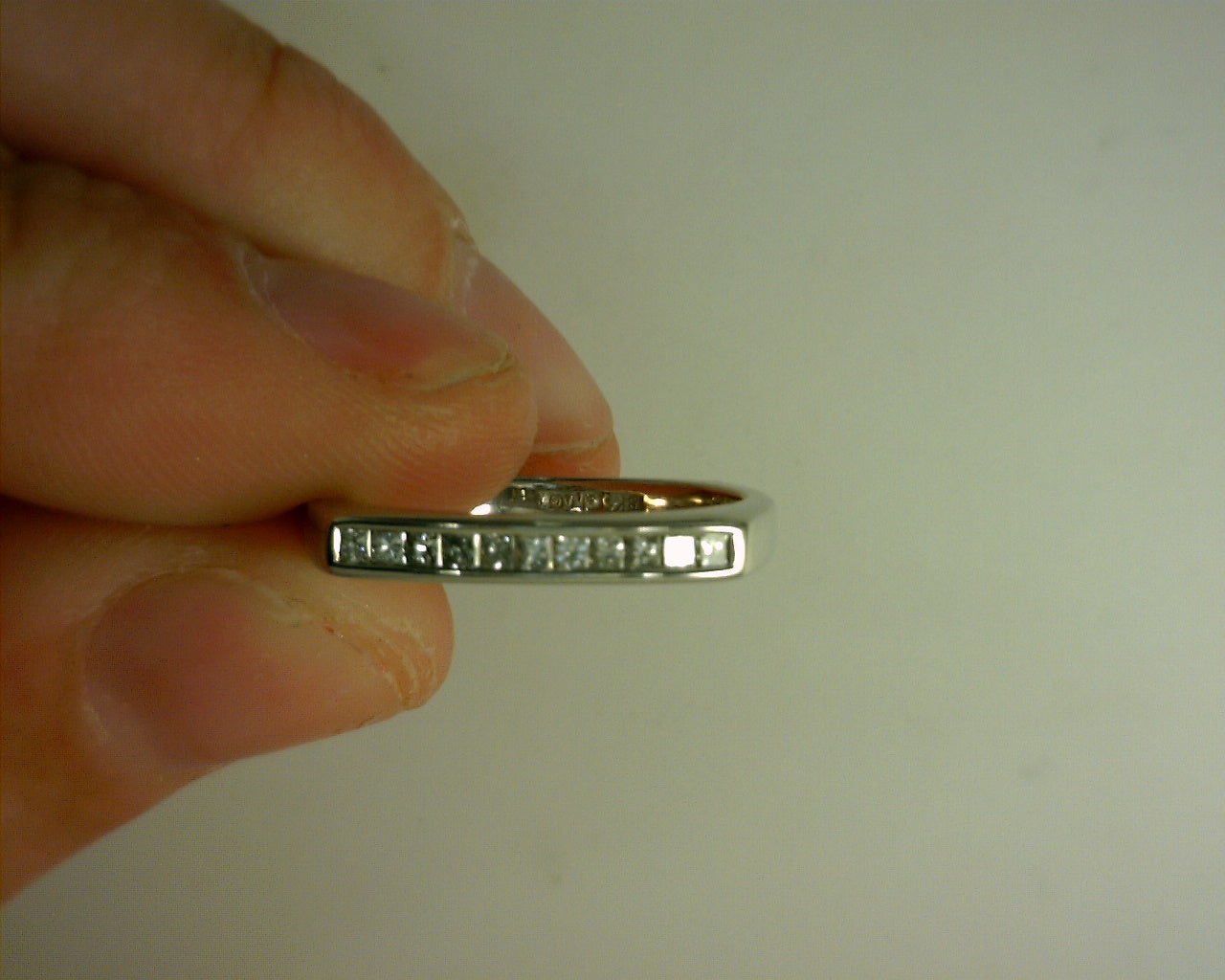 Lady's White 14 Karat Wedding Band