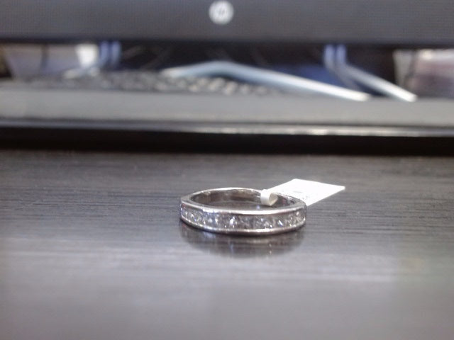 Platinum and Channel Set Diamond Wedding Band