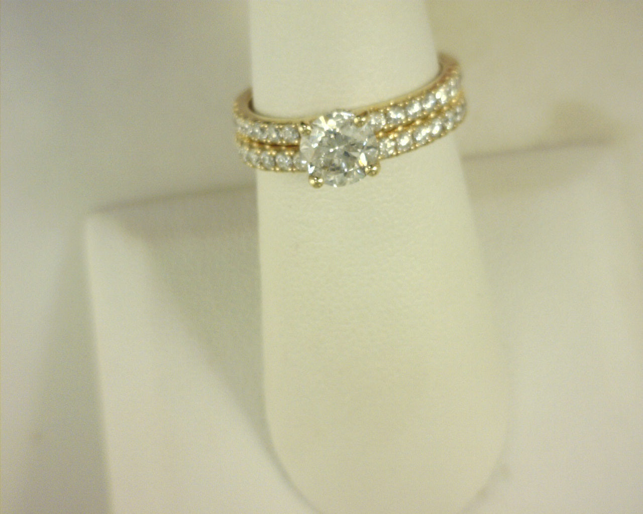 Diamond Bridal Set 1.76cttw 14K Yellow Gold <br>Center 1.0ct