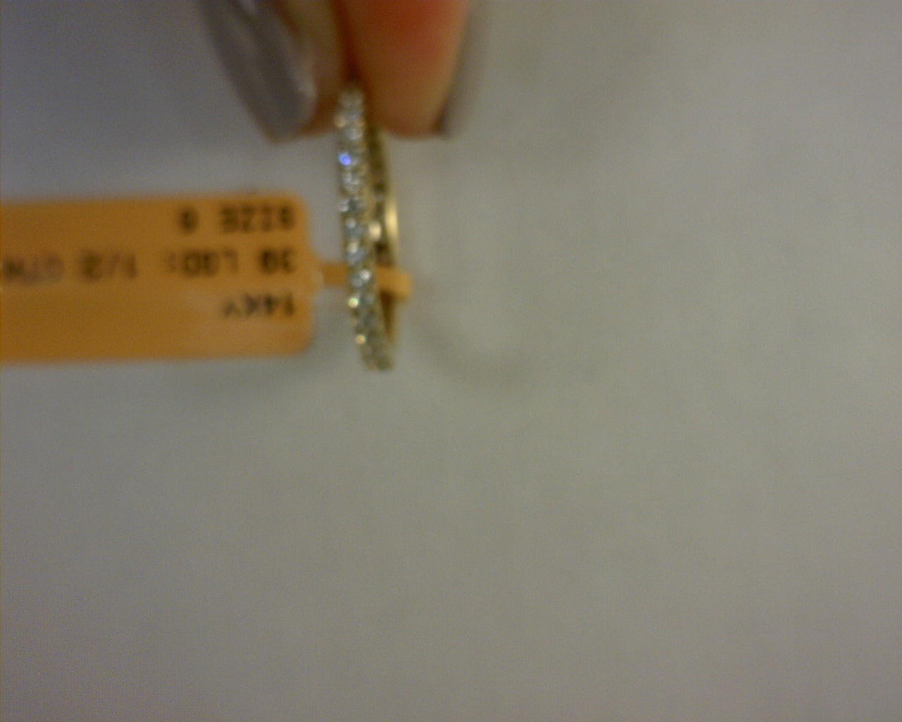 1/2 CT LAB PAVE diamonds eternity band 14k yellow gold size 6