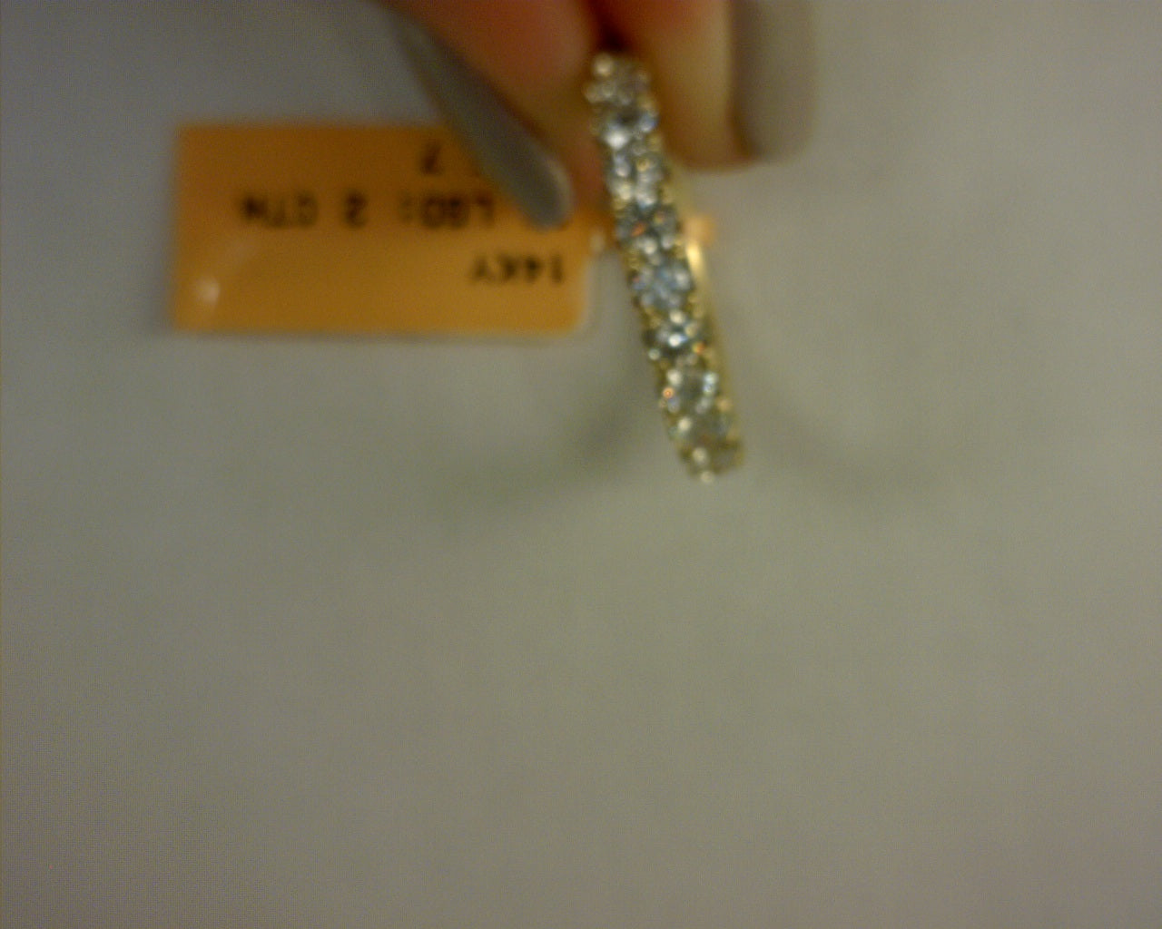 2 ctw LAB PAVE diamond eternity band 14kt yellow gold size 7