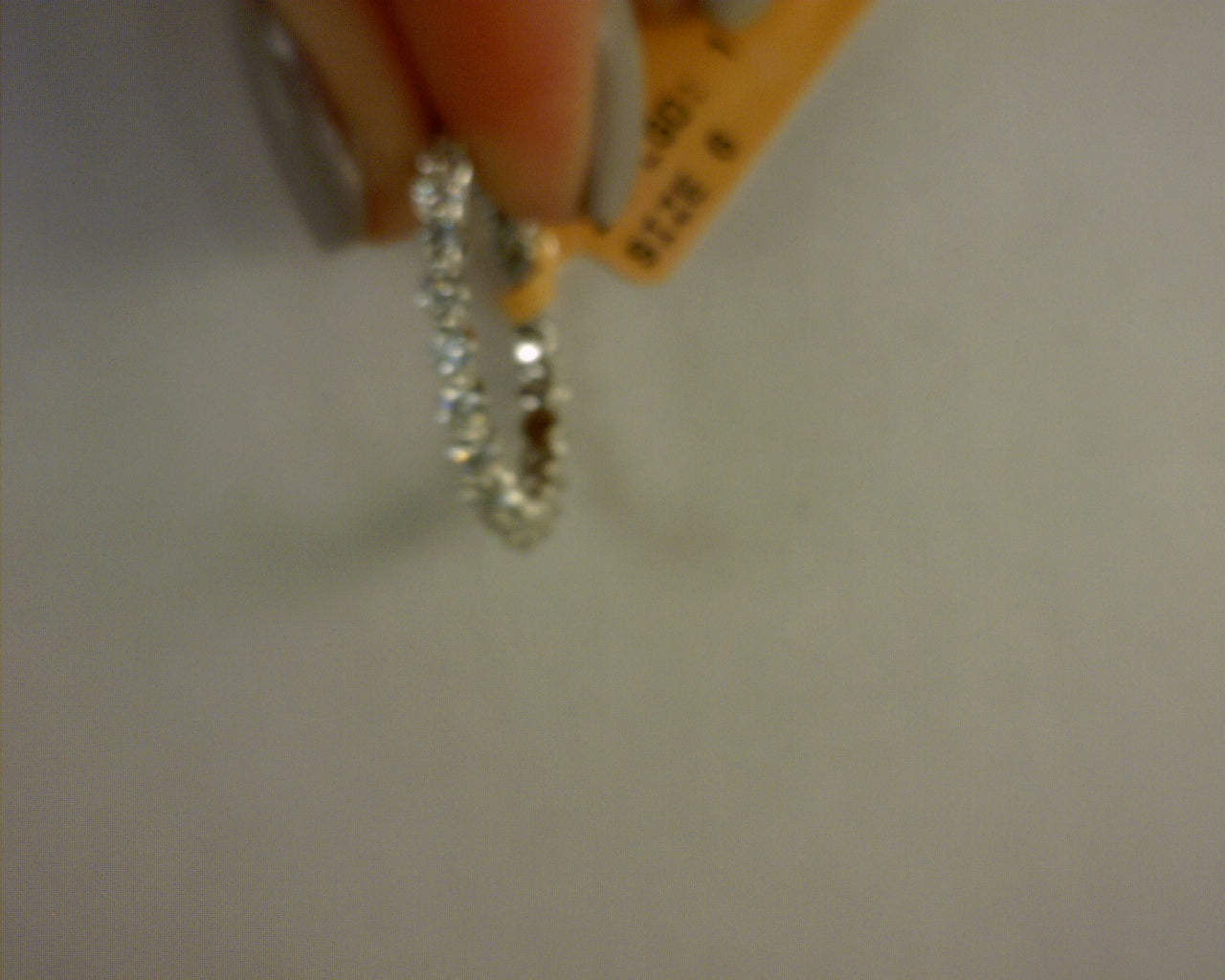 1 ctw LAB SINGLE PRONG diamond eternity band 14kt white gold size 6