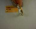 1.5ctw LAB diamond PAVE SET half round band 14kt yellow gold sz6