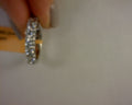 2ctw LAB  diamond PAVE SET half round band 14k white gold sz 6