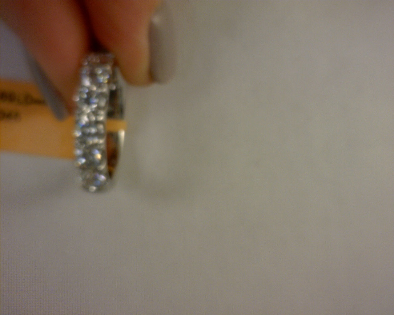 2ctw LAB  diamond PAVE SET half round band 14k white gold sz 6