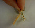 1/2ctw LAB diamond SINGLE prong half round band 14k yellow gold sz6.5