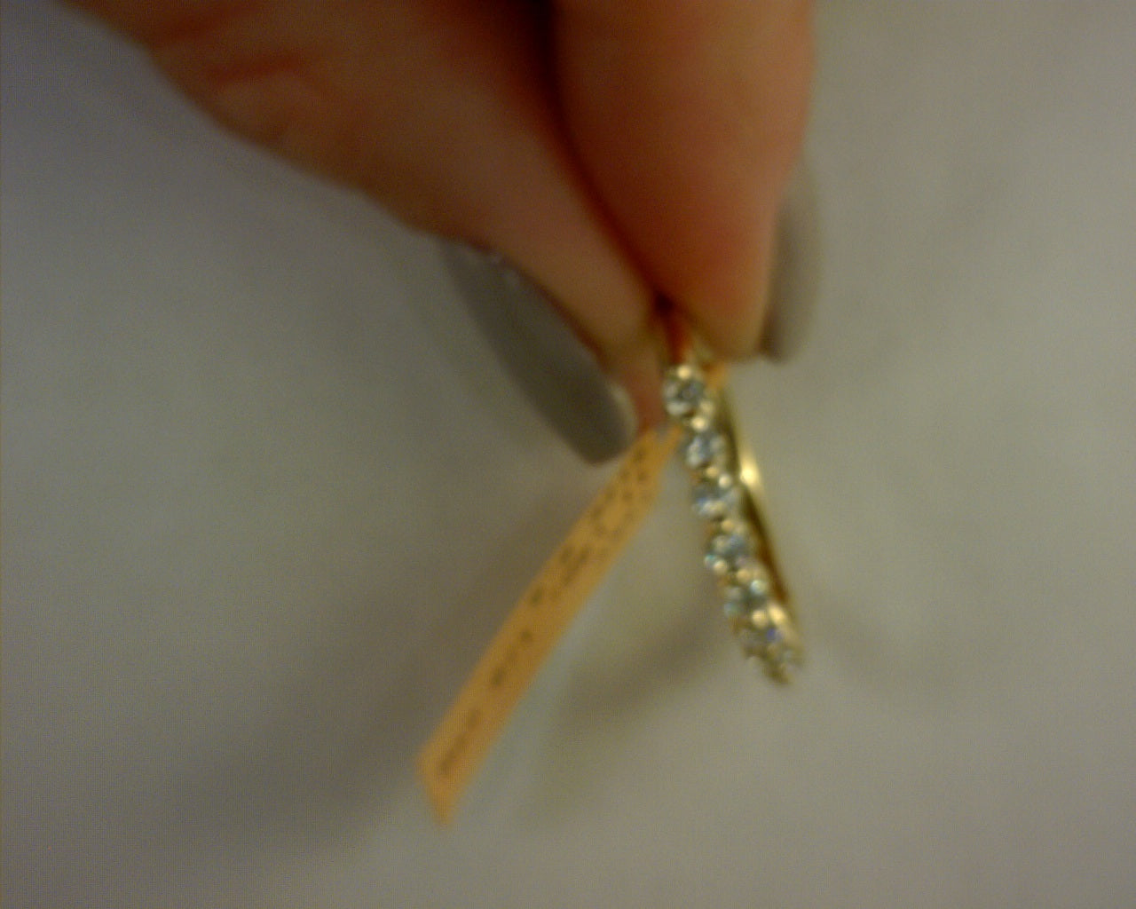 1/2ctw LAB diamond SINGLE prong half round band 14k yellow gold sz6.5