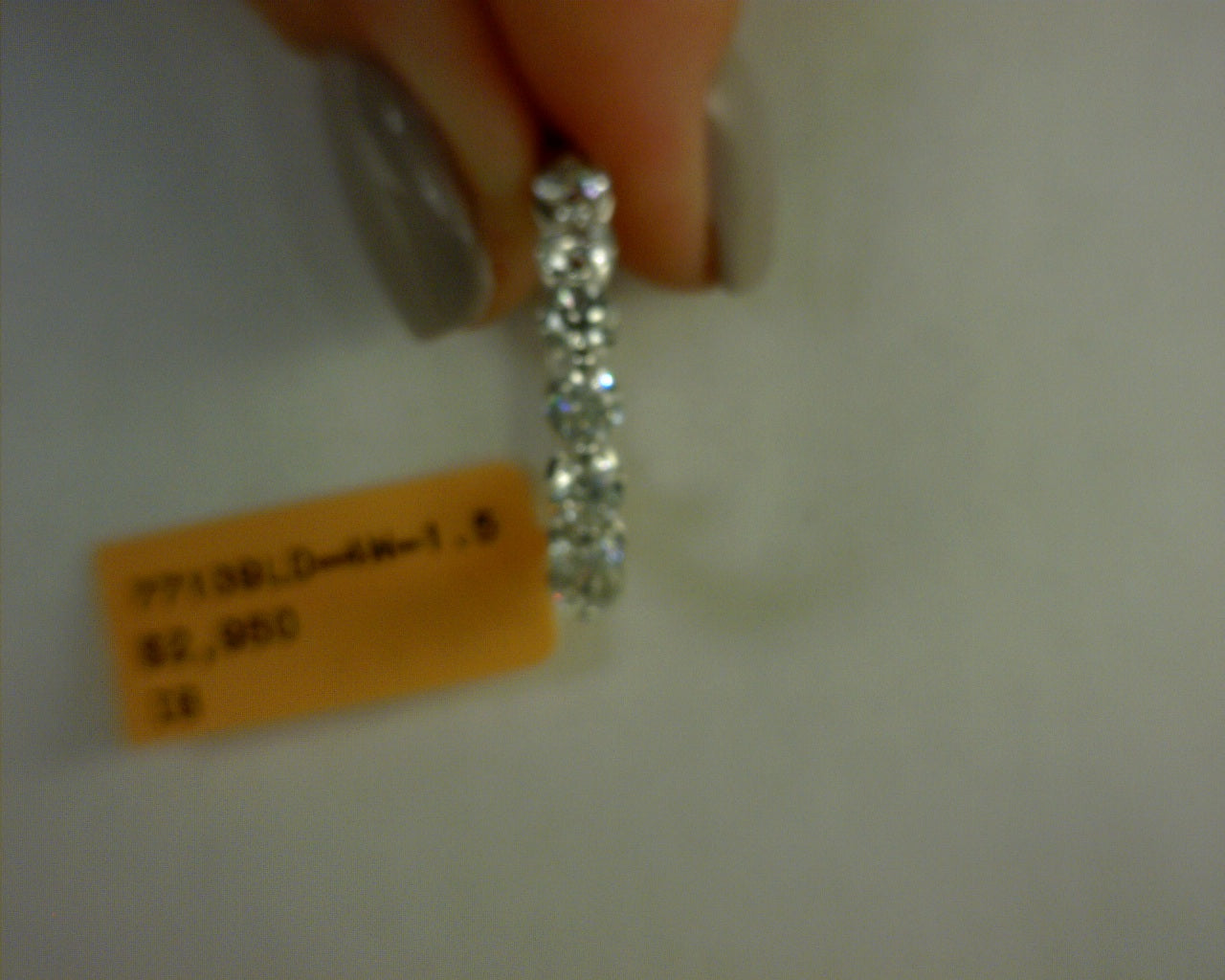1.5ctw LAB diamond SINGLE PRONG half round 14k white gold sz6.5