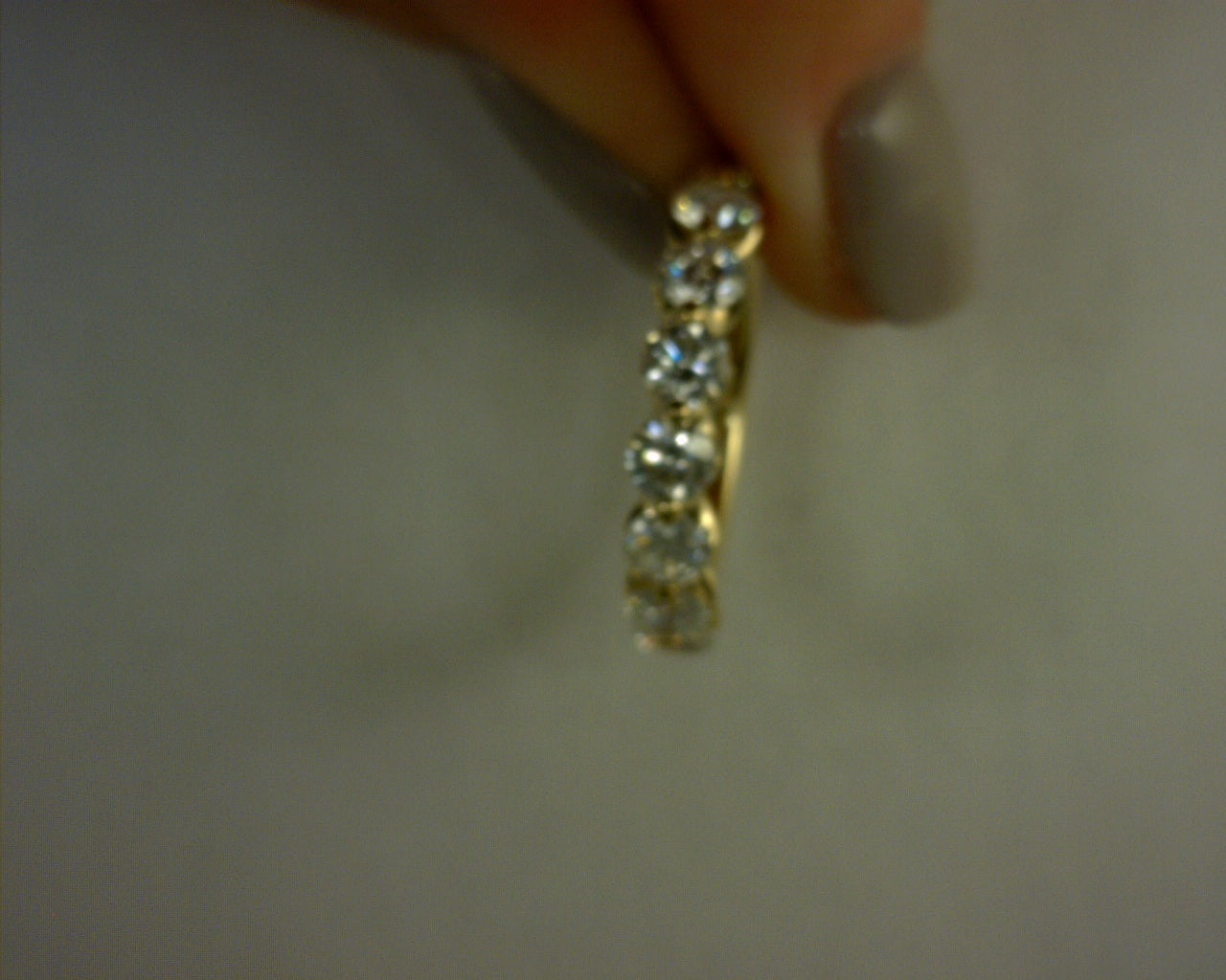 2ctw LAB diamond SINGLE prong half round band 14k yellow gold sz7