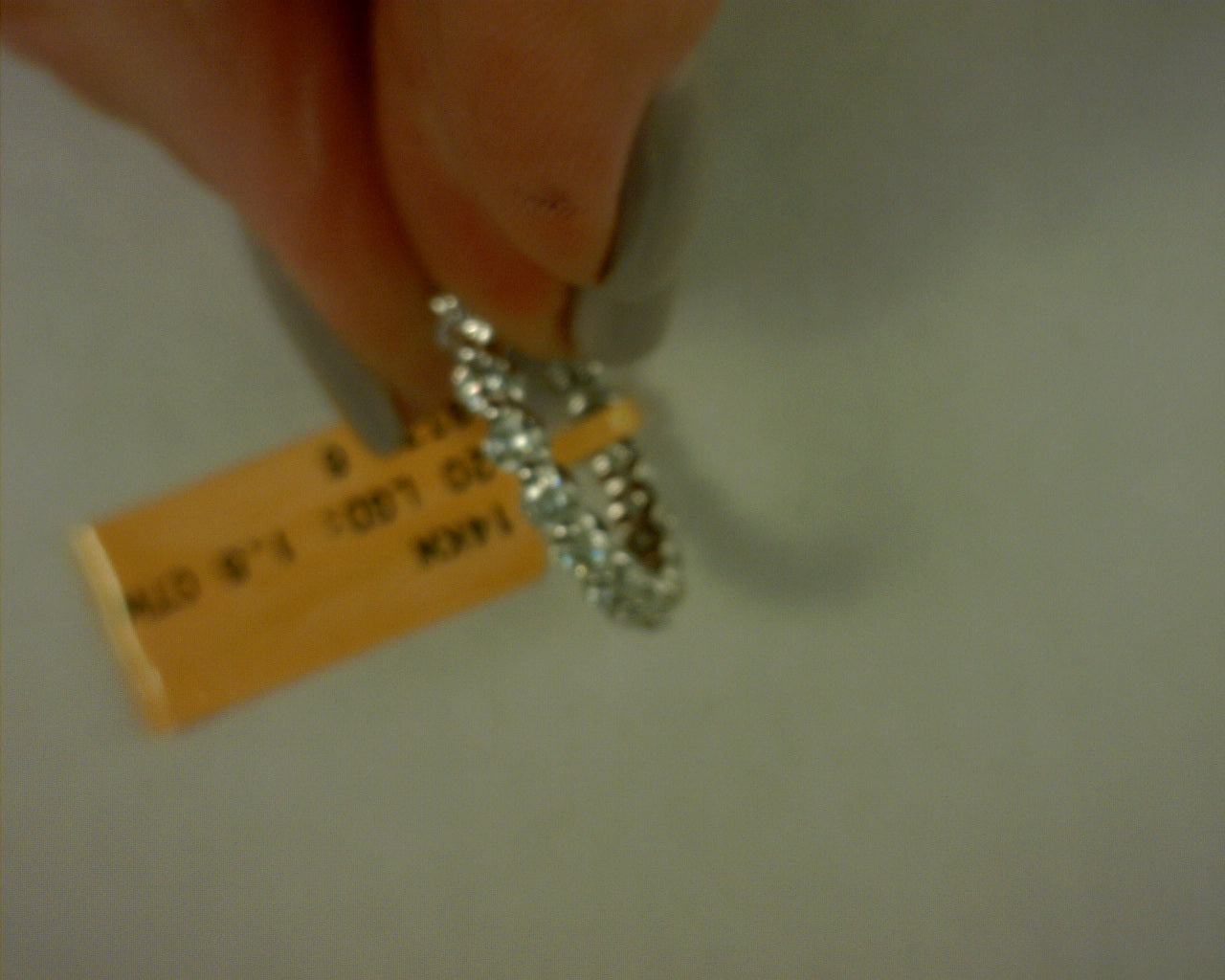1.5tcw 14k white gold LAB diamond SING PRONG eternity band sz 6
