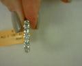 3ctw 14k white gold LAB diamond SINGLE PRONG eternity band sz 6
