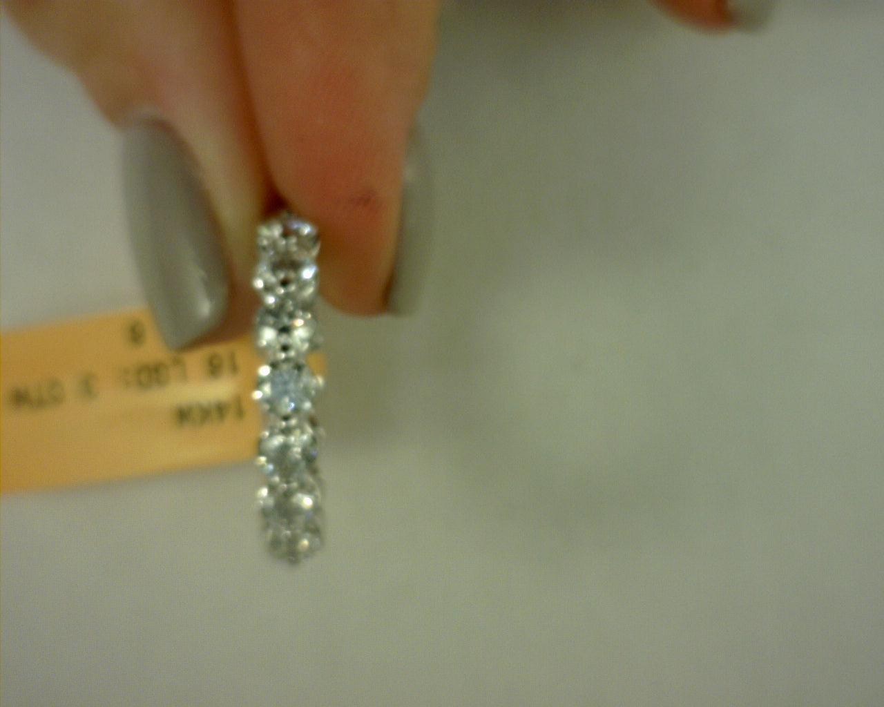 3ctw 14k white gold LAB diamond SINGLE PRONG eternity band sz 6
