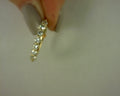 3/4ctw 14k yellow gold LAB diamond SING PRONG HALF round band sz 6