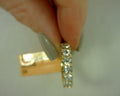 2ctw 14k yellow gold LAB diamond PAVE SET HALF round band sz 6