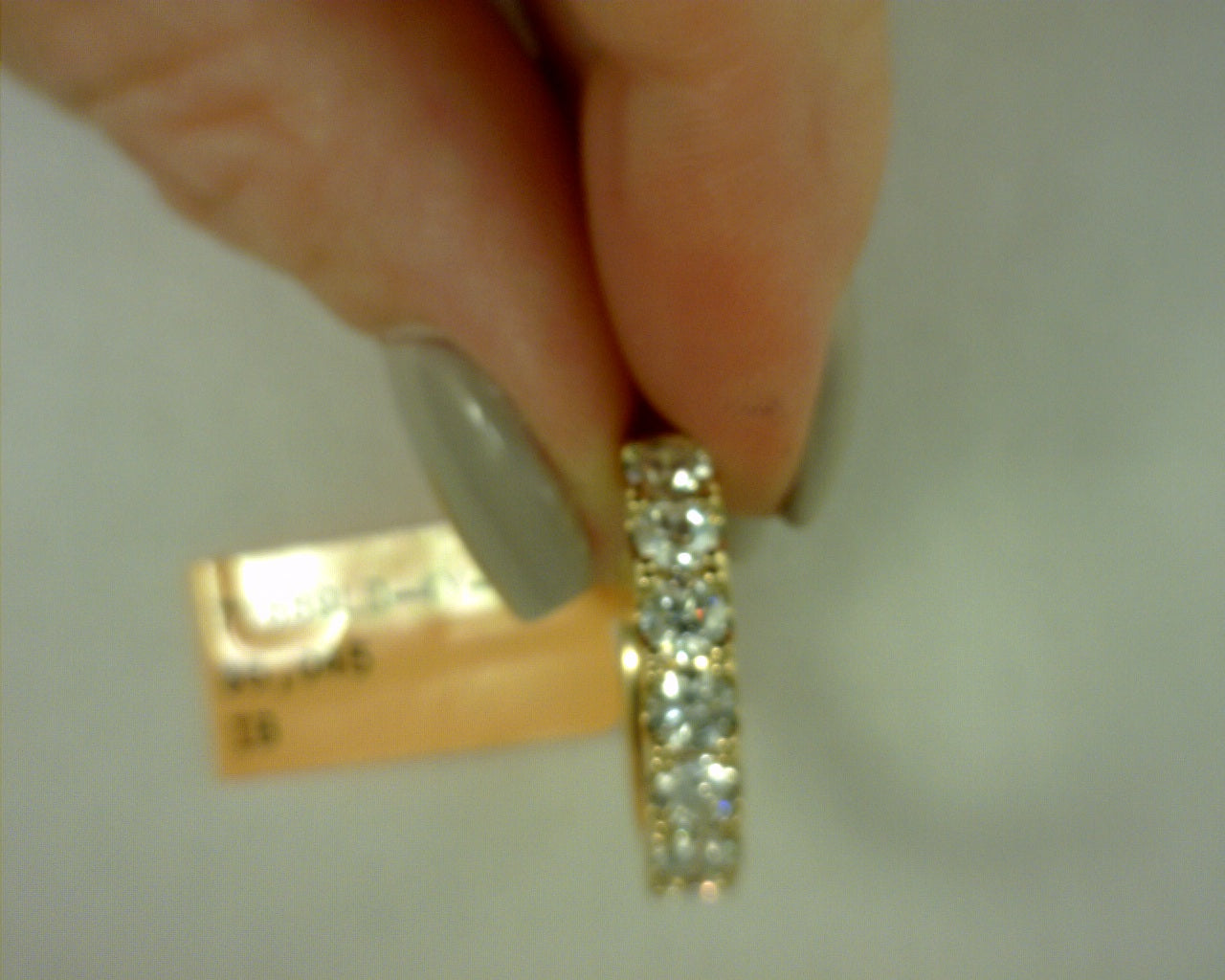 2ctw 14k yellow gold LAB diamond PAVE SET HALF round band sz 6