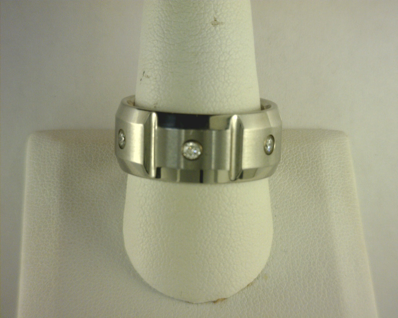 Cobalt Band size 10 .20ct Diamond