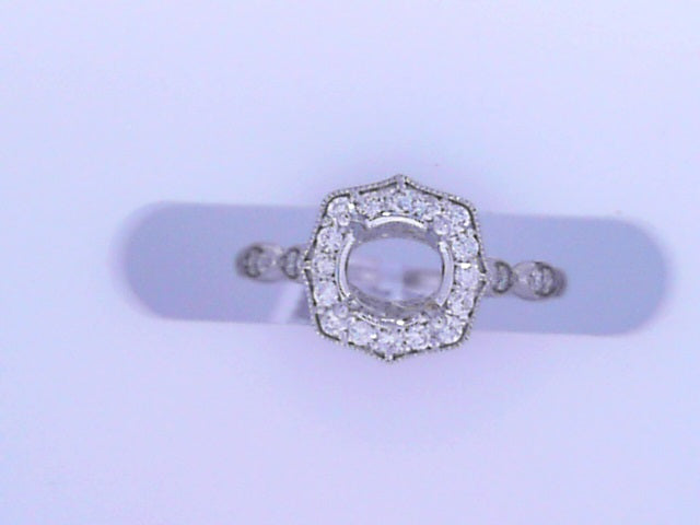 Diamond Semi Mount Ring .33cttw 14K White Gold