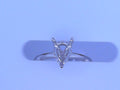 Diamond Semi Mount Ring .09cttw 14K White Gold