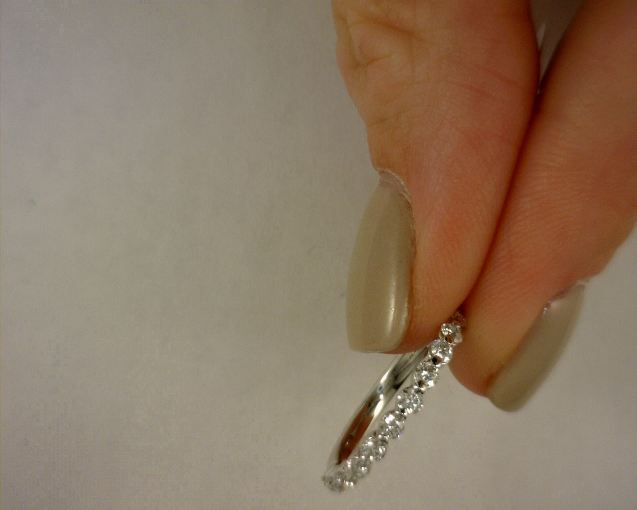 14karat white gold 0.43ct diamond band