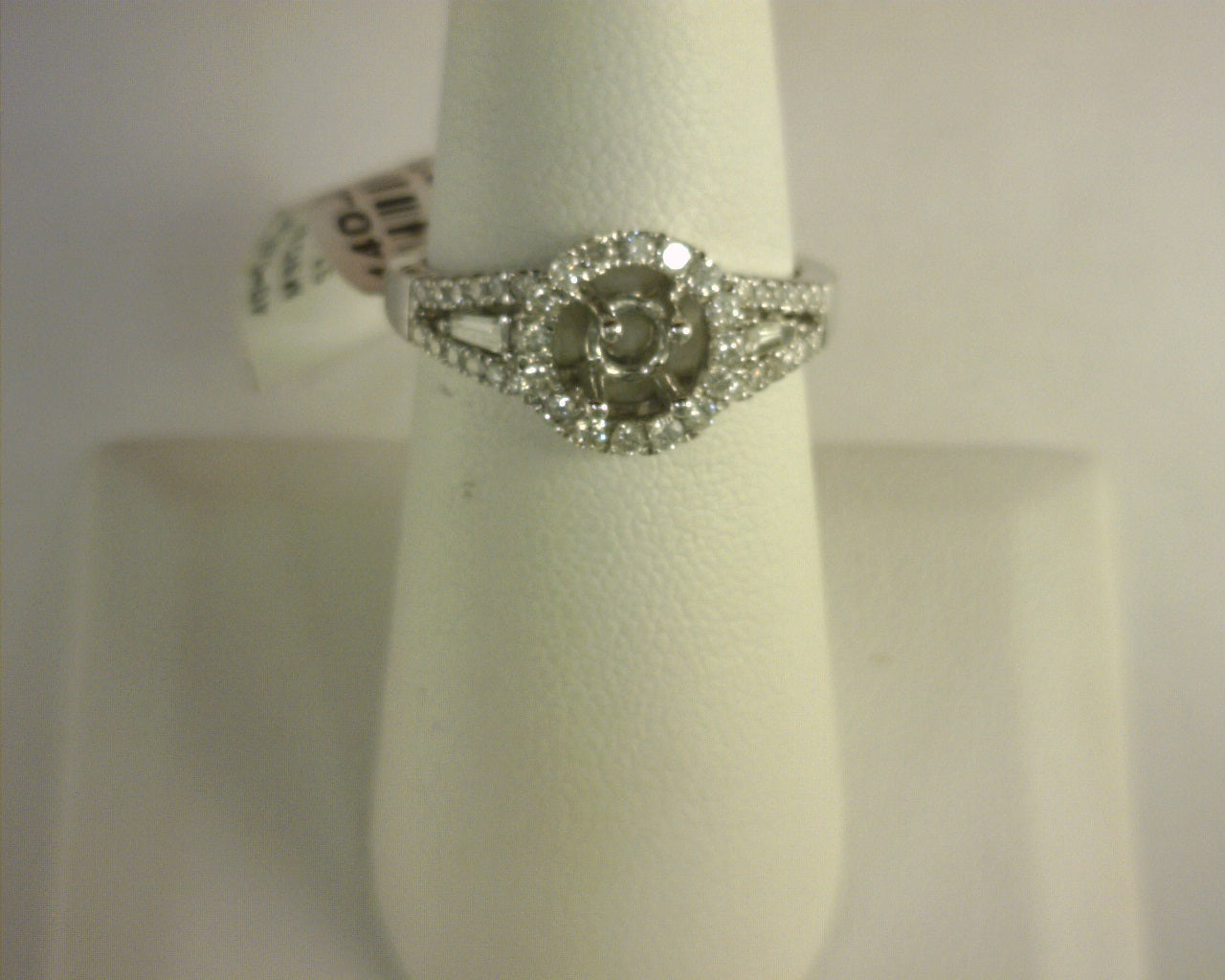 Diamond Semi Mount Ring 14K White Gold