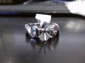 Lady's White 14 Karat Fashion Ring Size 6.75 With 2=0.46Tw Round H Si2 Diamonds