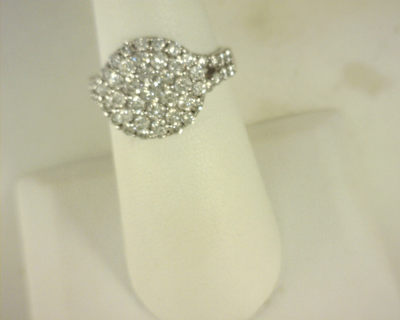 Diamond Cluster Ring 2.50cttw 14K White Gold<br>SI2 H