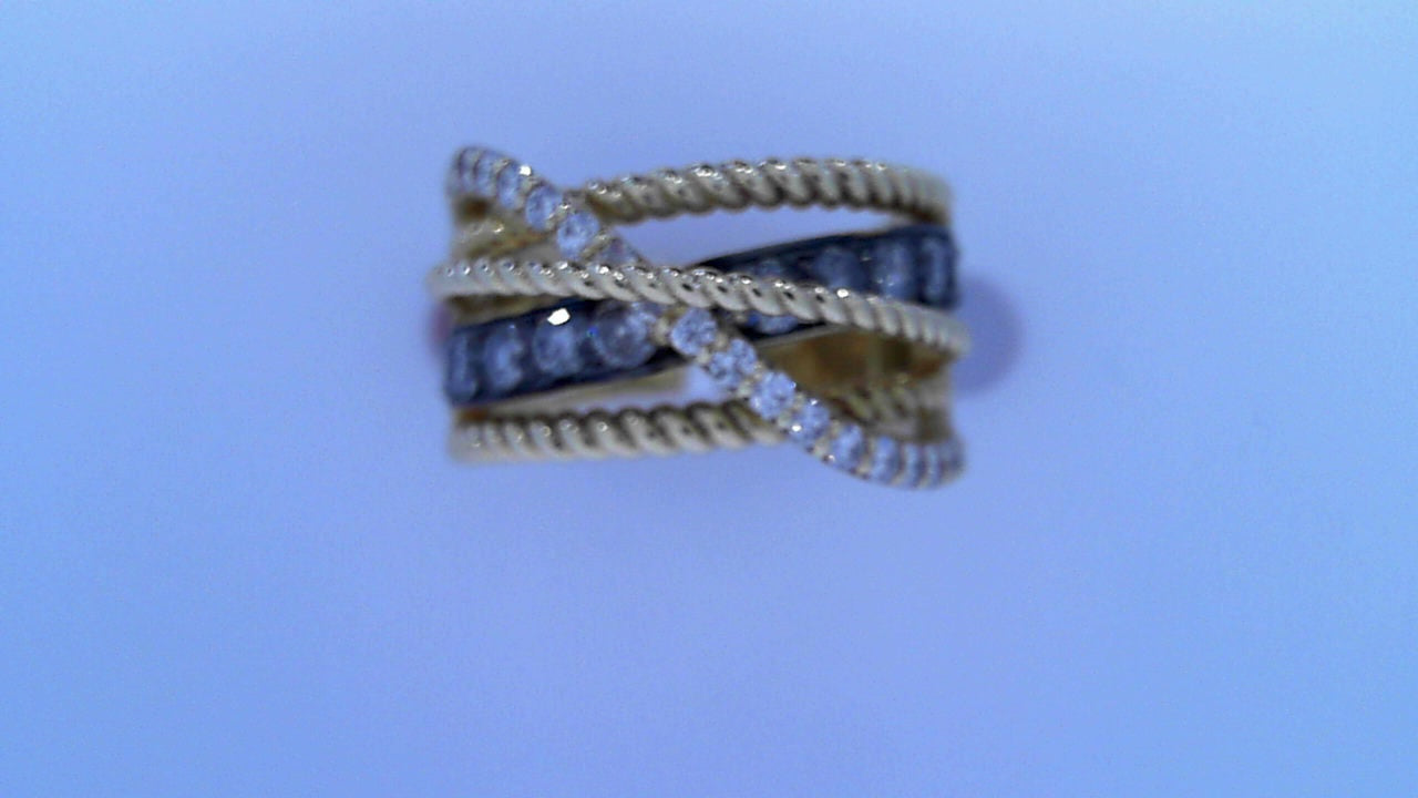 Diamond Fashion Ring 1.50cttw Round 14K Yellow and White Gold
